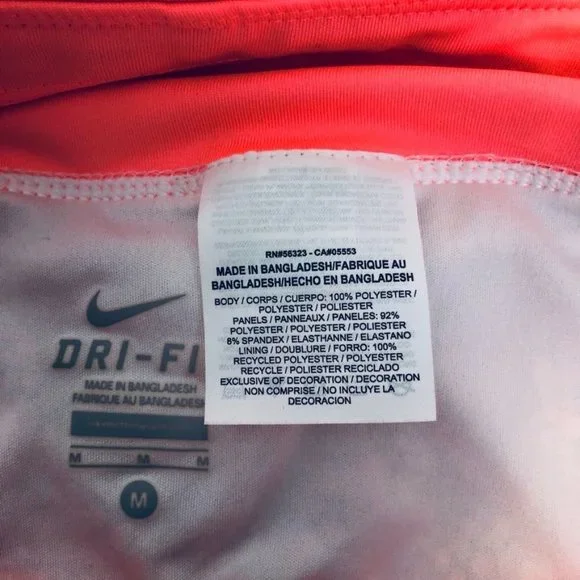 Nike Hot Coral Dri-Fit Running Shorts Women's Size Medium - Picture 4 of 4